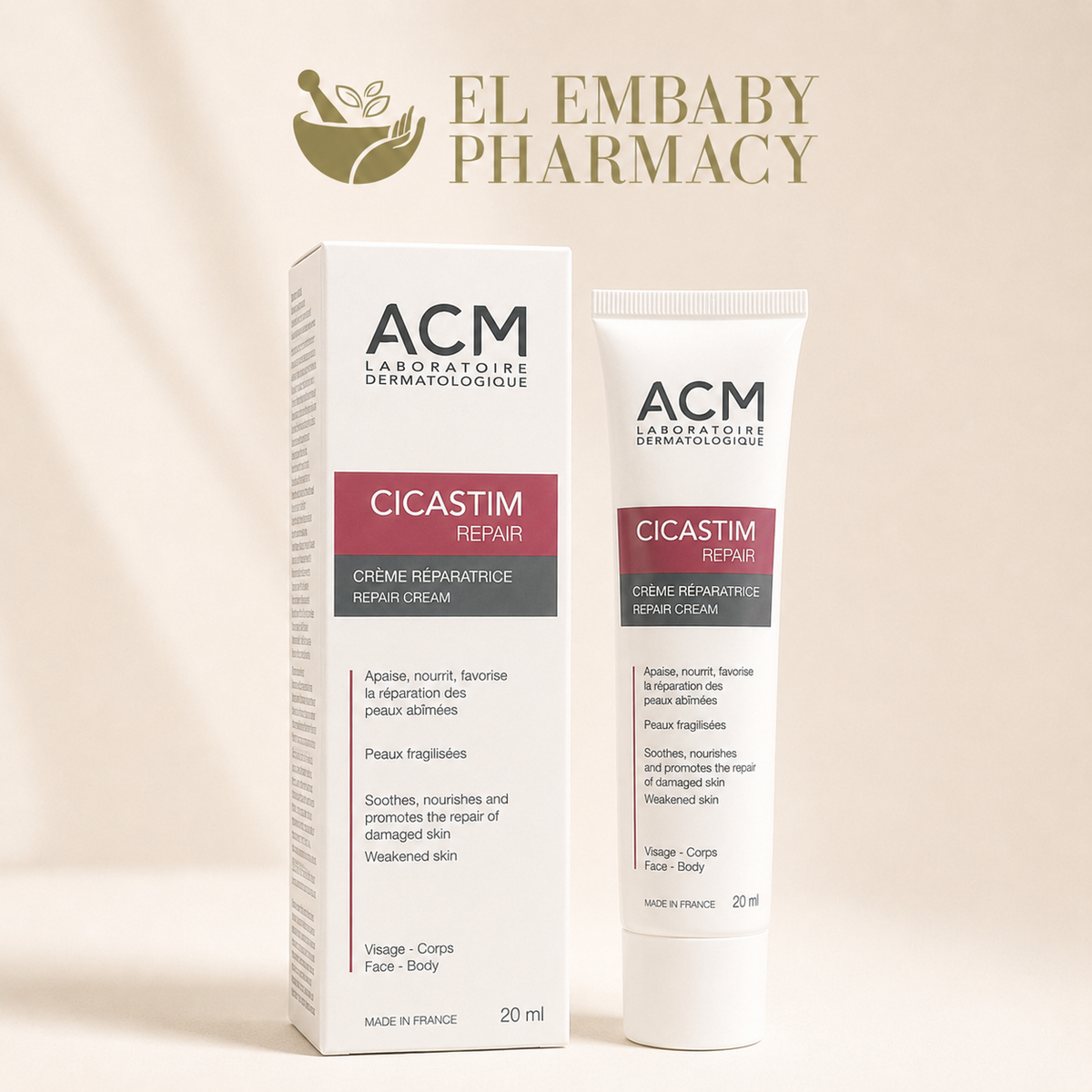 ACM Cicastim Repair Cream 20ml with box - ELEMBABY Pharmacy