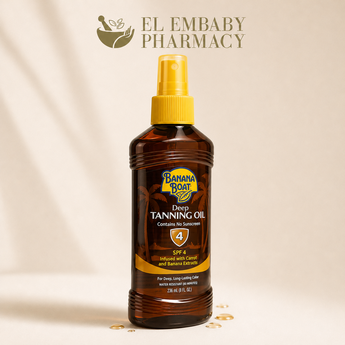 Banana Boat Deep Tanning Oil SPF 4 236ml - ELEMBABY Pharmacy