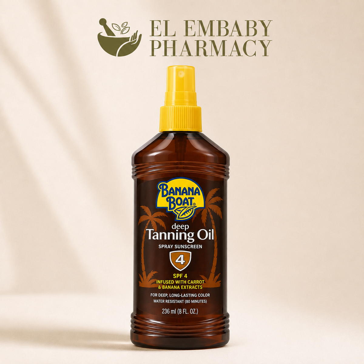 Banana Boat Deep Tanning Oil SPF 4 236ml product view - ELEMBABY Pharmacy