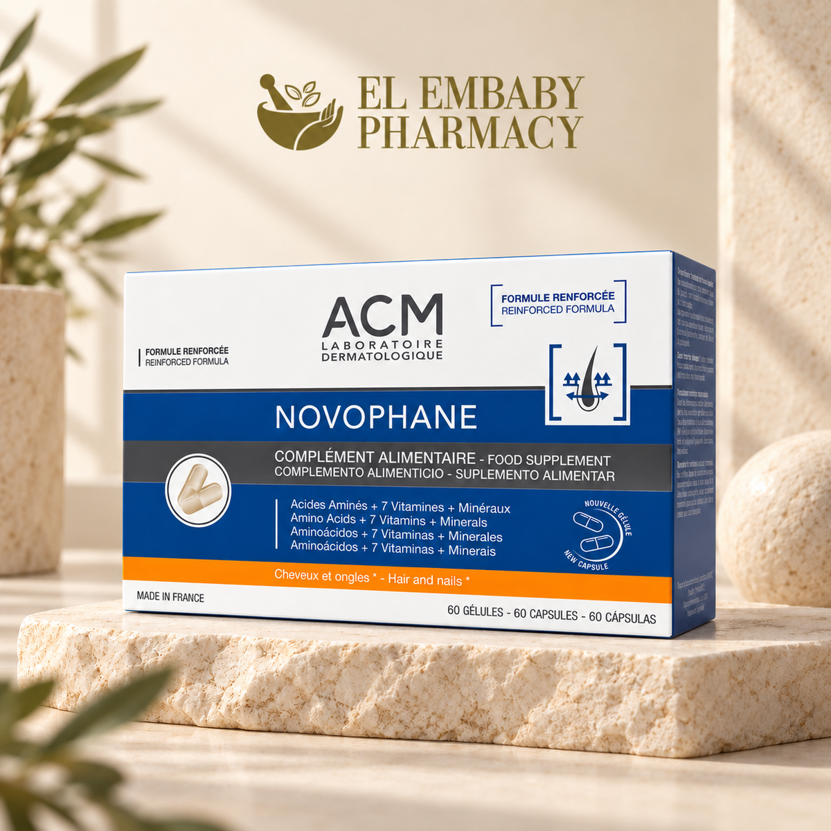 ACM Novophane Hair and Nail Supplement 60 Capsules alternate image