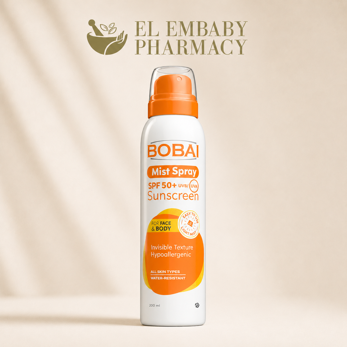 Bobai Mist Spray Sunscreen SPF 50+ 200ml front