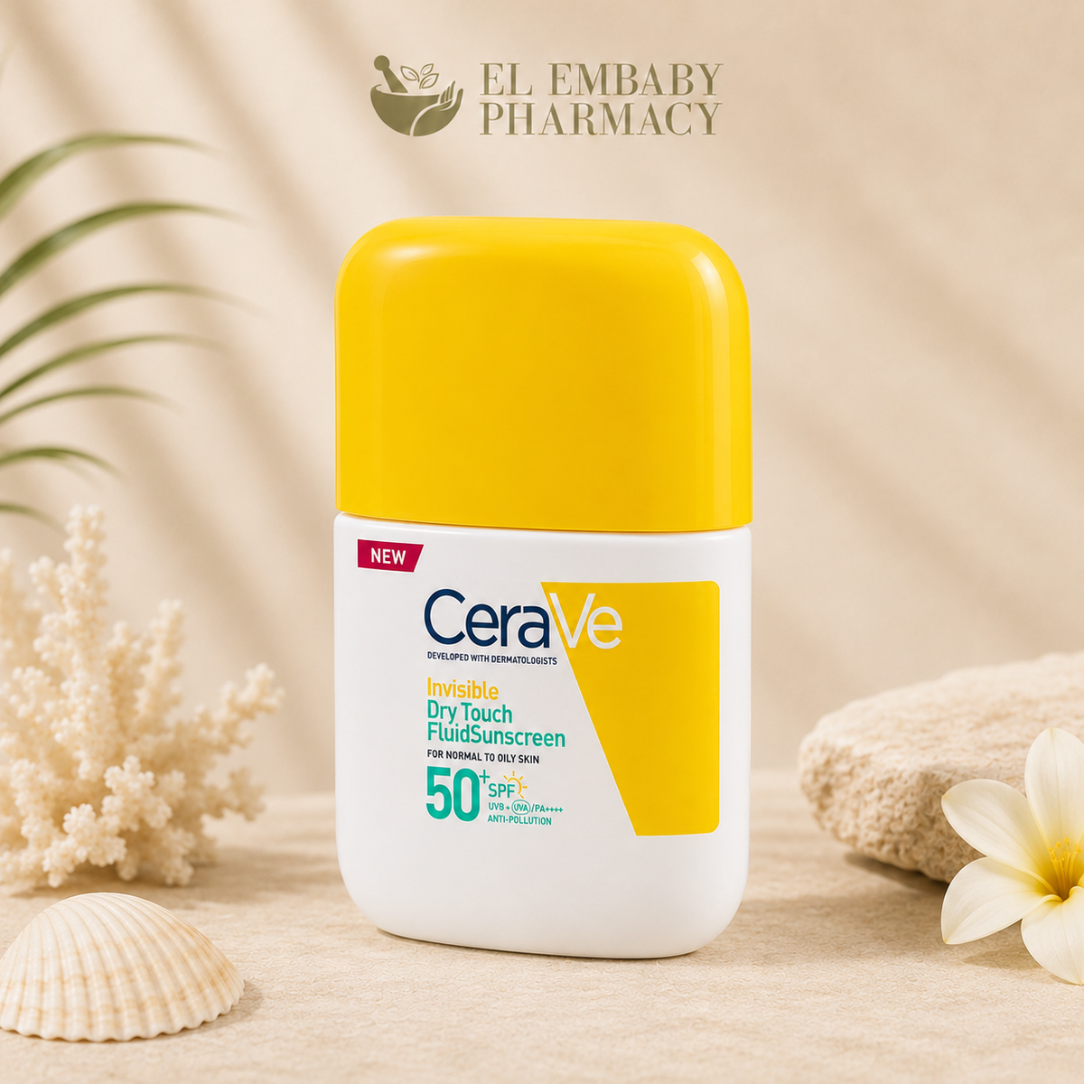 CeraVe Invisible Dry Touch Fluid Sunscreen SPF 50+ 50ml angle