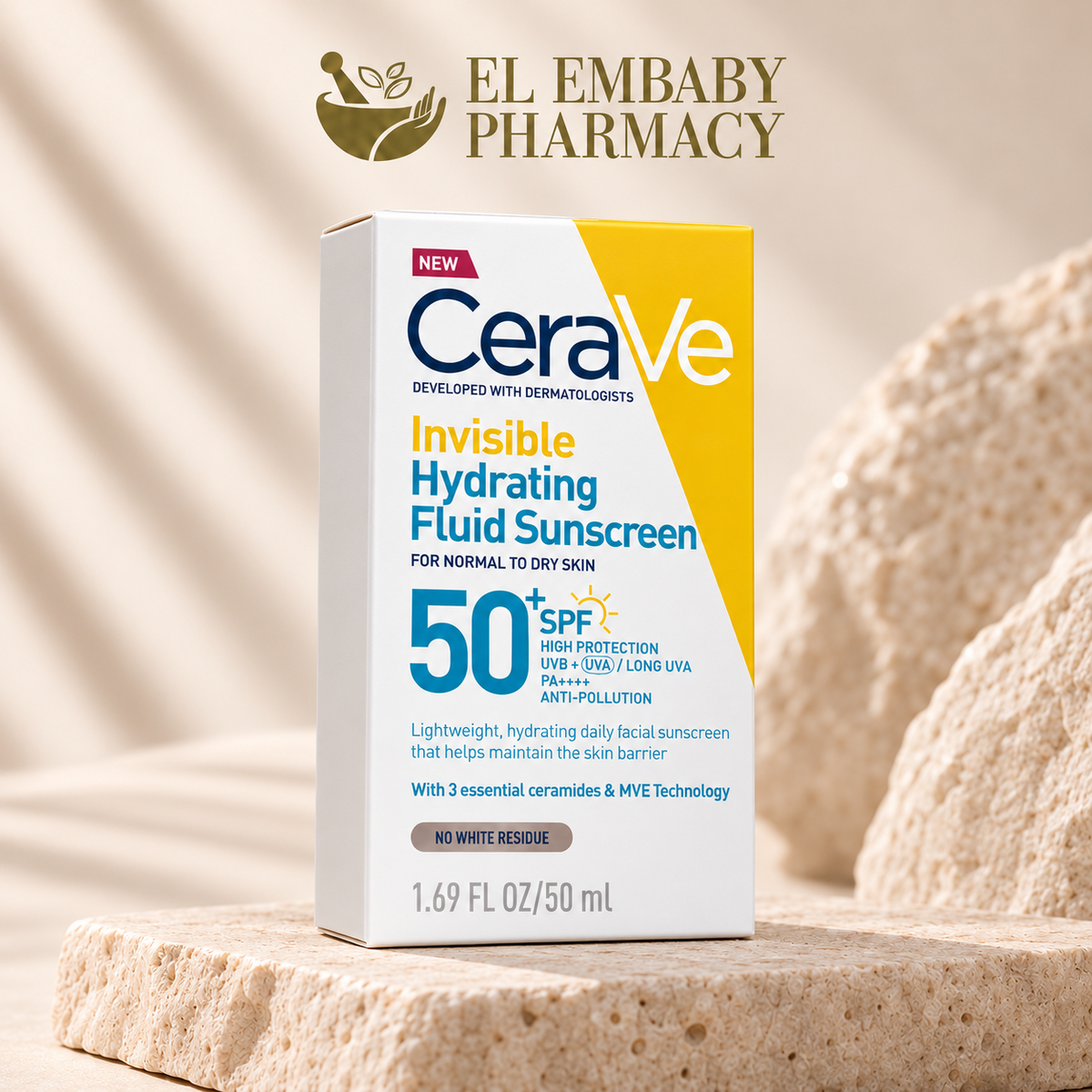 CeraVe Invisible Hydrating Fluid Sunscreen SPF 50+ 50ml