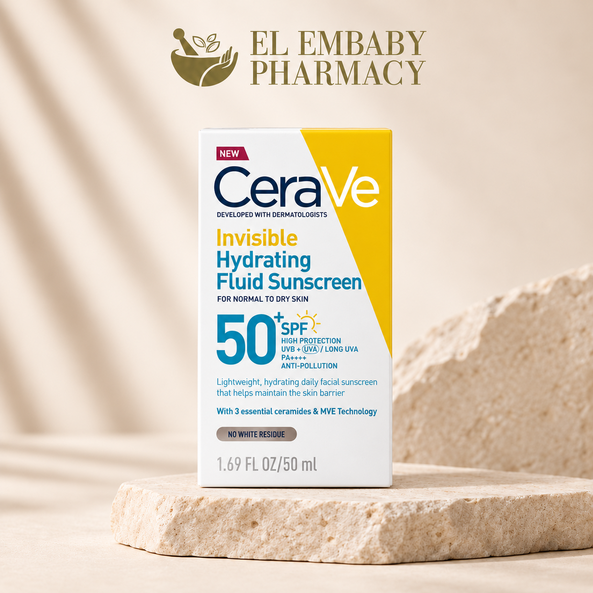CeraVe Invisible Hydrating Fluid Sunscreen SPF 50+ 50ml