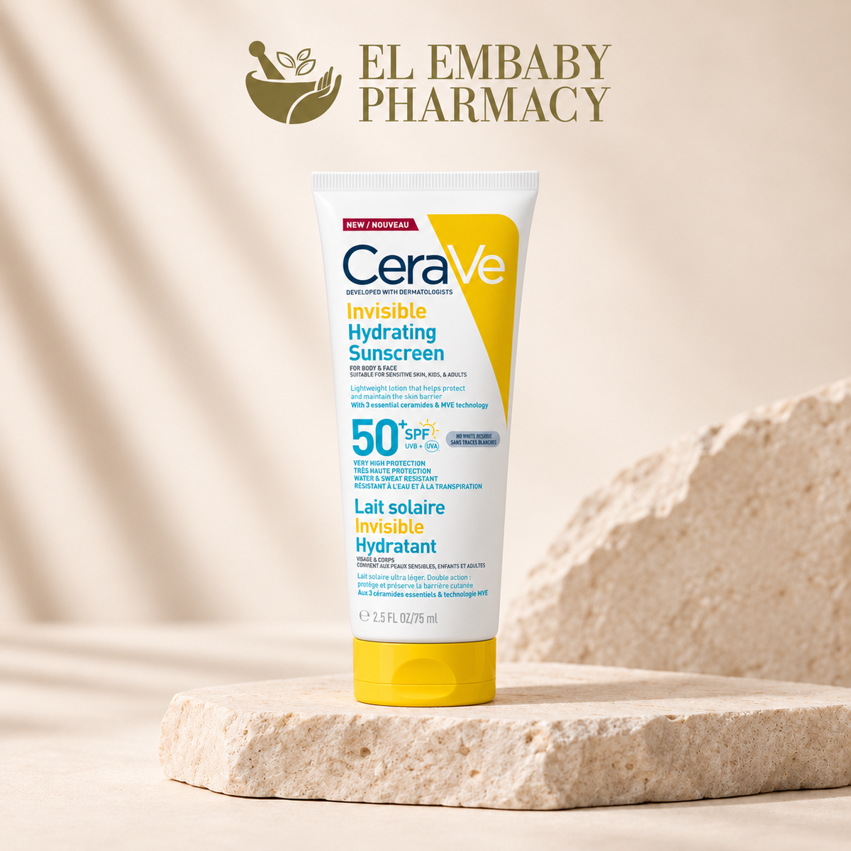 CeraVe Invisible Hydrating Sunscreen SPF 50+ 75ml product image