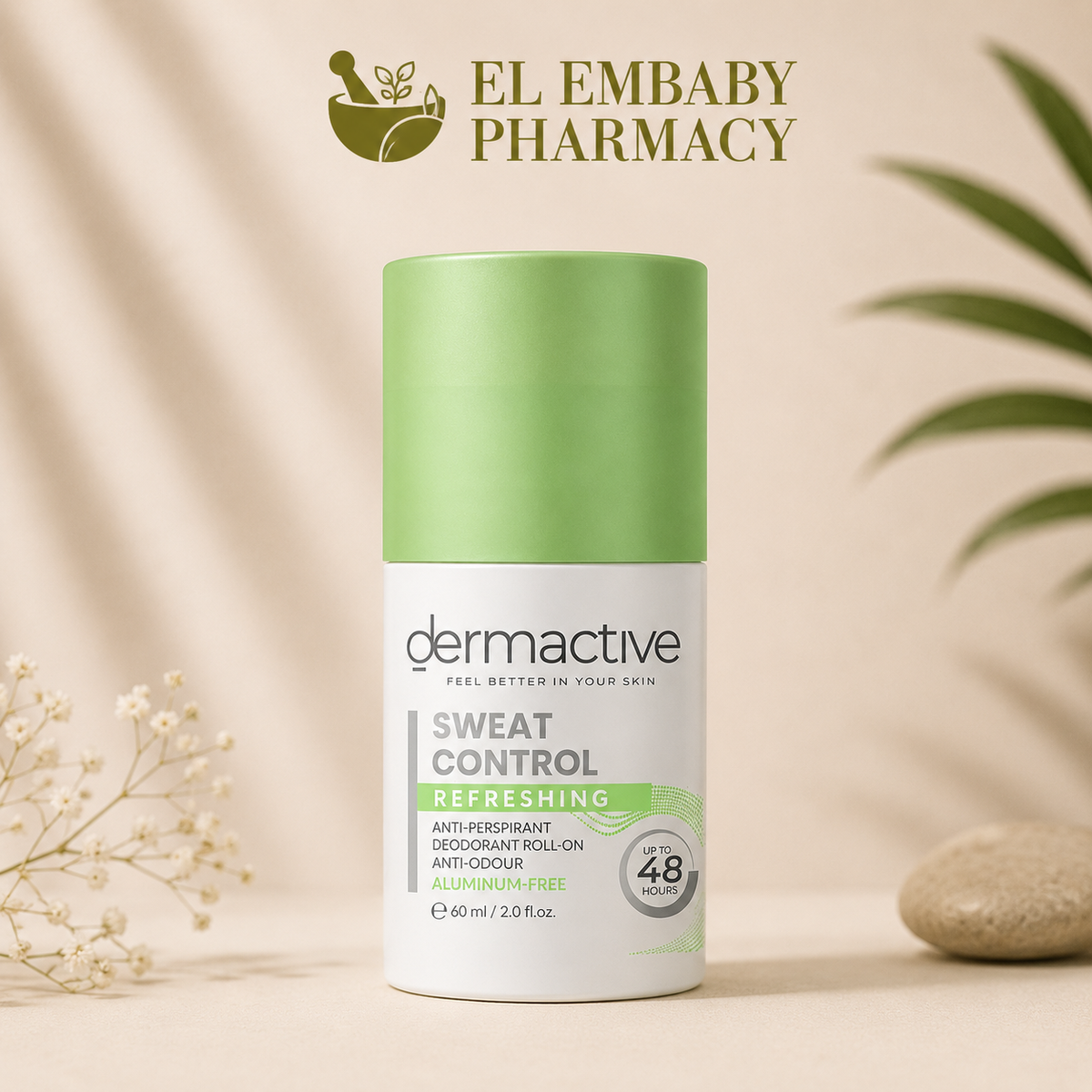Dermactive Sweat Control Refreshing Roll-On Deodorant 60ml detail view