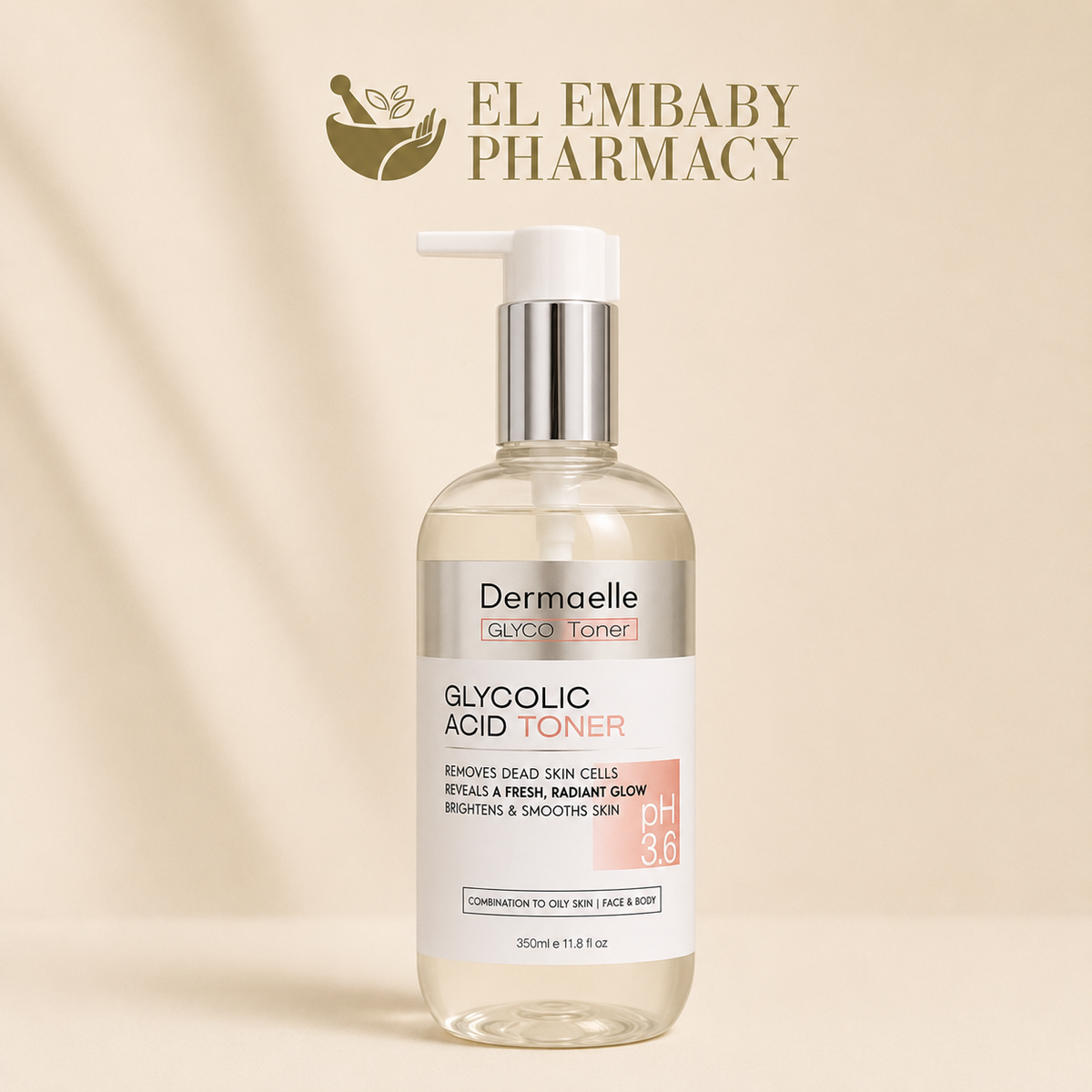 Dermaelle Glycolic Acid Toner pH 3.6 350ml - ELEMBABY Pharmacy