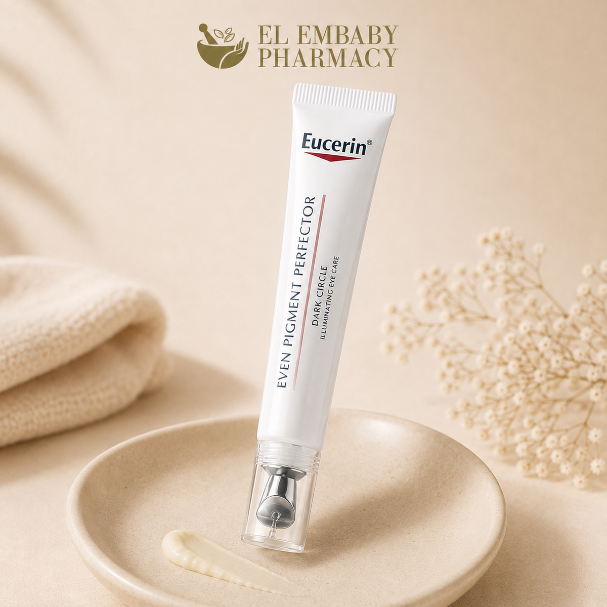 Eucerin Even Pigment Perfector Dark Circle Illuminating Eye Care 15ml - texture view - ELEMBABY Pharmacy