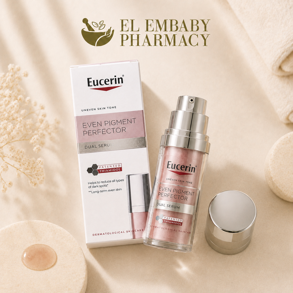 Eucerin Even Pigment Perfector Dual Serum 30ml - lifestyle position - ELEMBABY Pharmacy