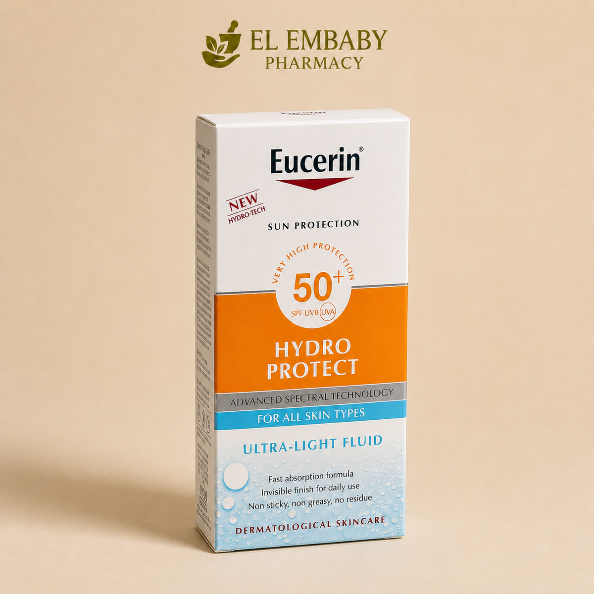 Eucerin Hydro Protect Ultra-Light Fluid SPF 50+ 50ml - EL EMBABY Pharmacy