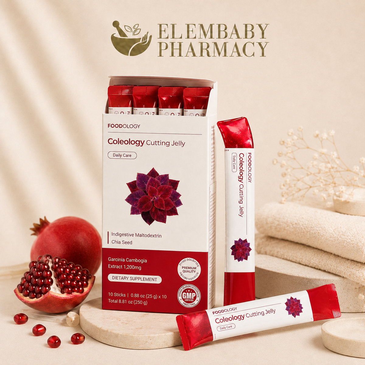 Foodology Coleology Cutting Jelly 10 Sticks 250g - open box position - ELEMBABY Pharmacy