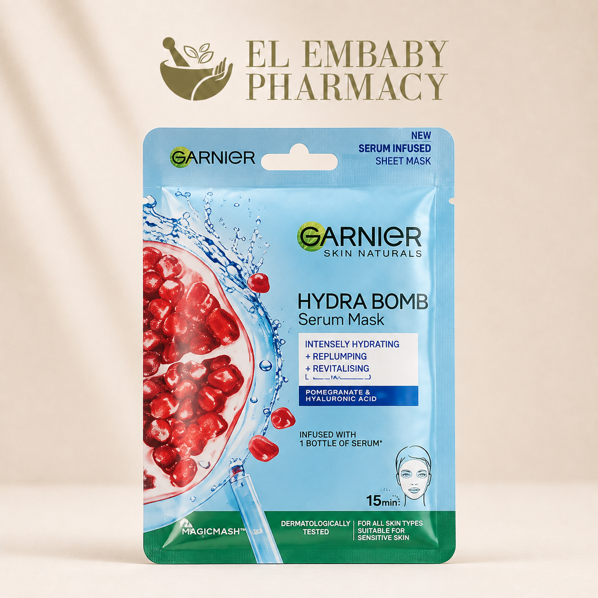 Garnier Pure Charcoal Black Serum Mask - EL EMBABY Pharmacy