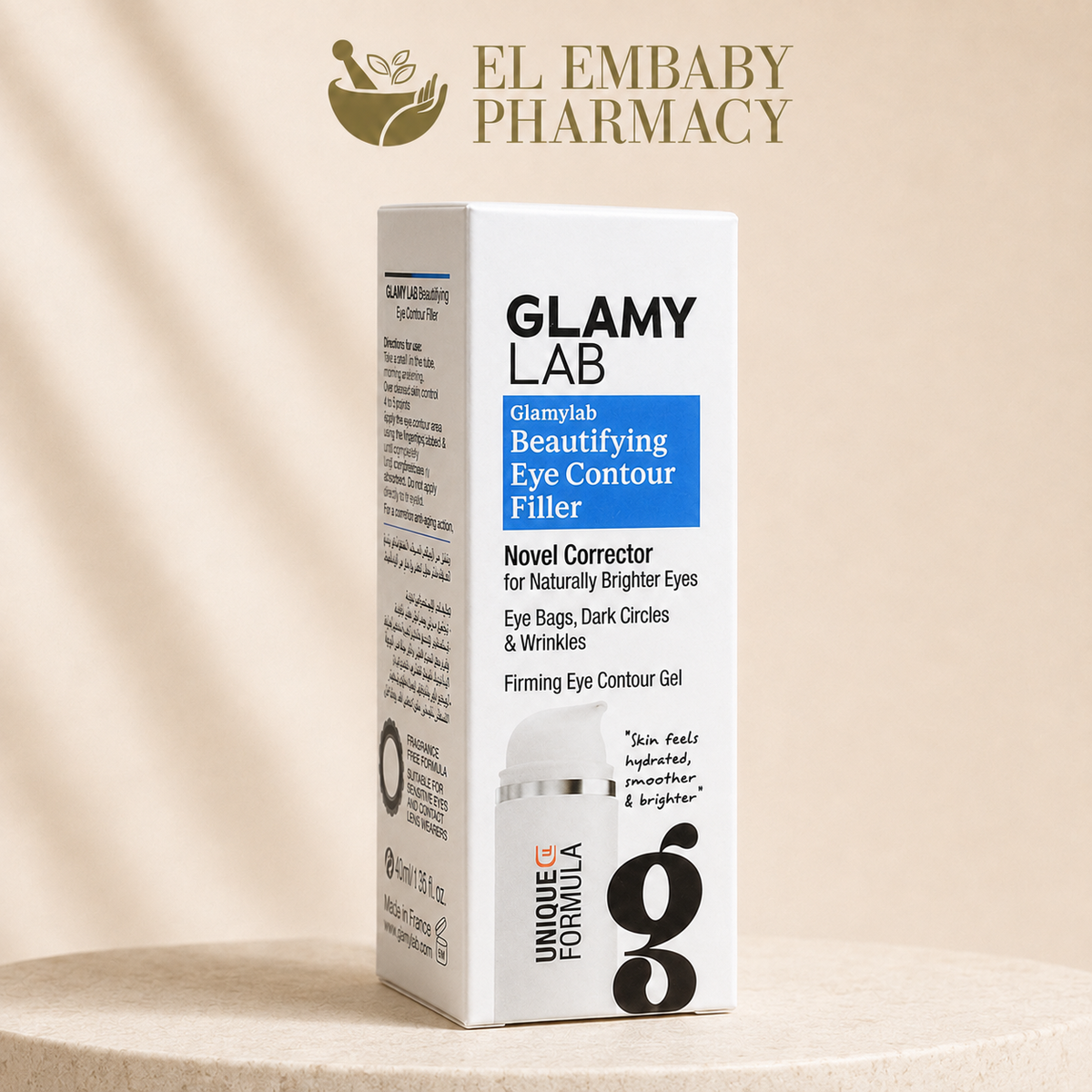 Glamy Lab Beautifying Eye Contour Filler 40ml angle view - EL EMBABY Pharmacy