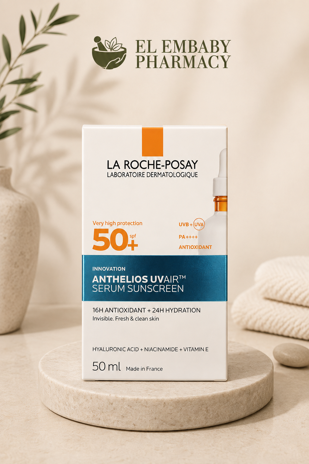 La Roche-Posay Anthelios UVAIR Serum Sunscreen SPF 50+ 50ml - alternate view - ELEMBABY Pharmacy