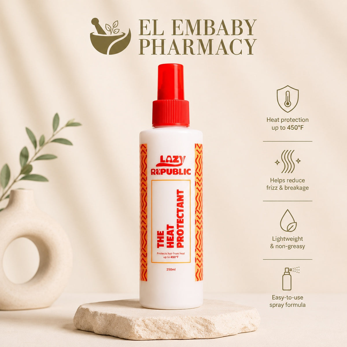 Lazy Republic The Heat Protectant 250ml - EL EMBABY PHARMACY