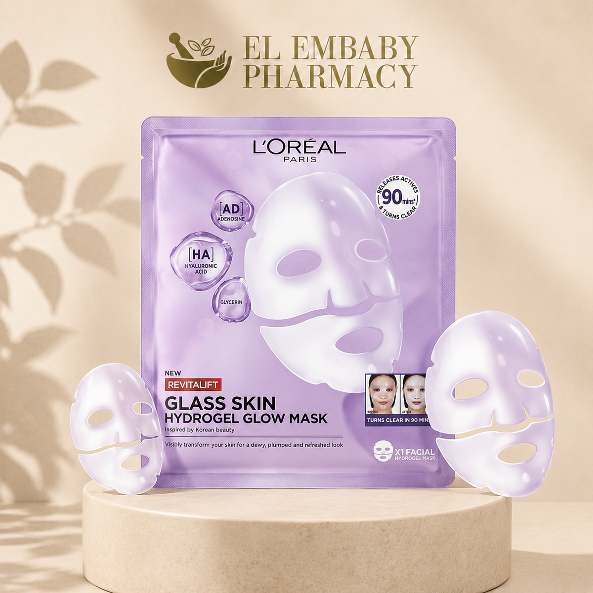 L'Oréal Paris Revitalift Glass Skin Hydrogel Glow Mask – 1 Sheet