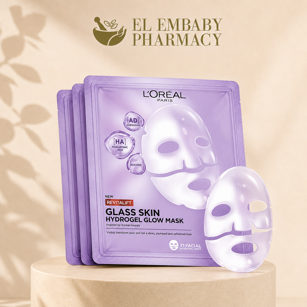 L'Oréal Paris Revitalift Glass Skin Hydrogel Glow Mask – 1 Sheet