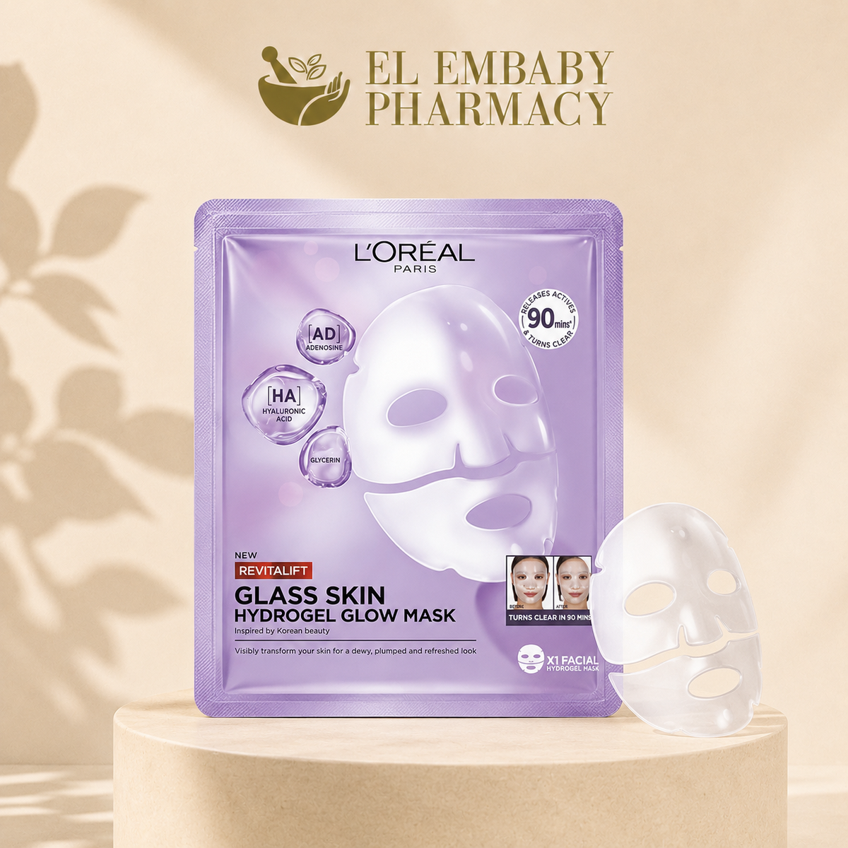 L'Oréal Paris Revitalift Glass Skin Hydrogel Glow Mask – 1 Sheet