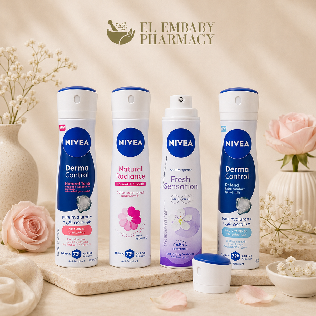 NIVEA Anti-Perspirant Spray 150ml variants - EL EMBABY PHARMACY