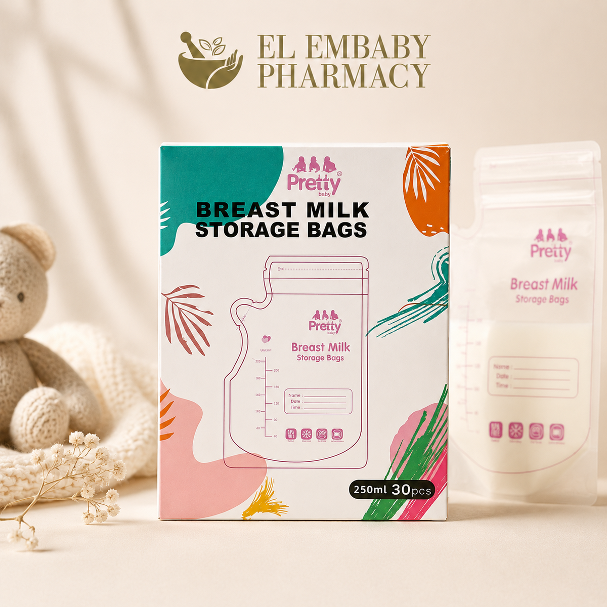 Pretty Baby Breast Milk Storage Bags 250ml 30pcs