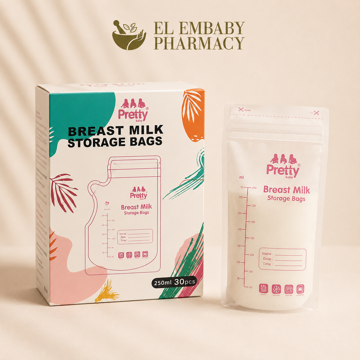 Pretty Baby Breast Milk Storage Bags 250ml 30pcs