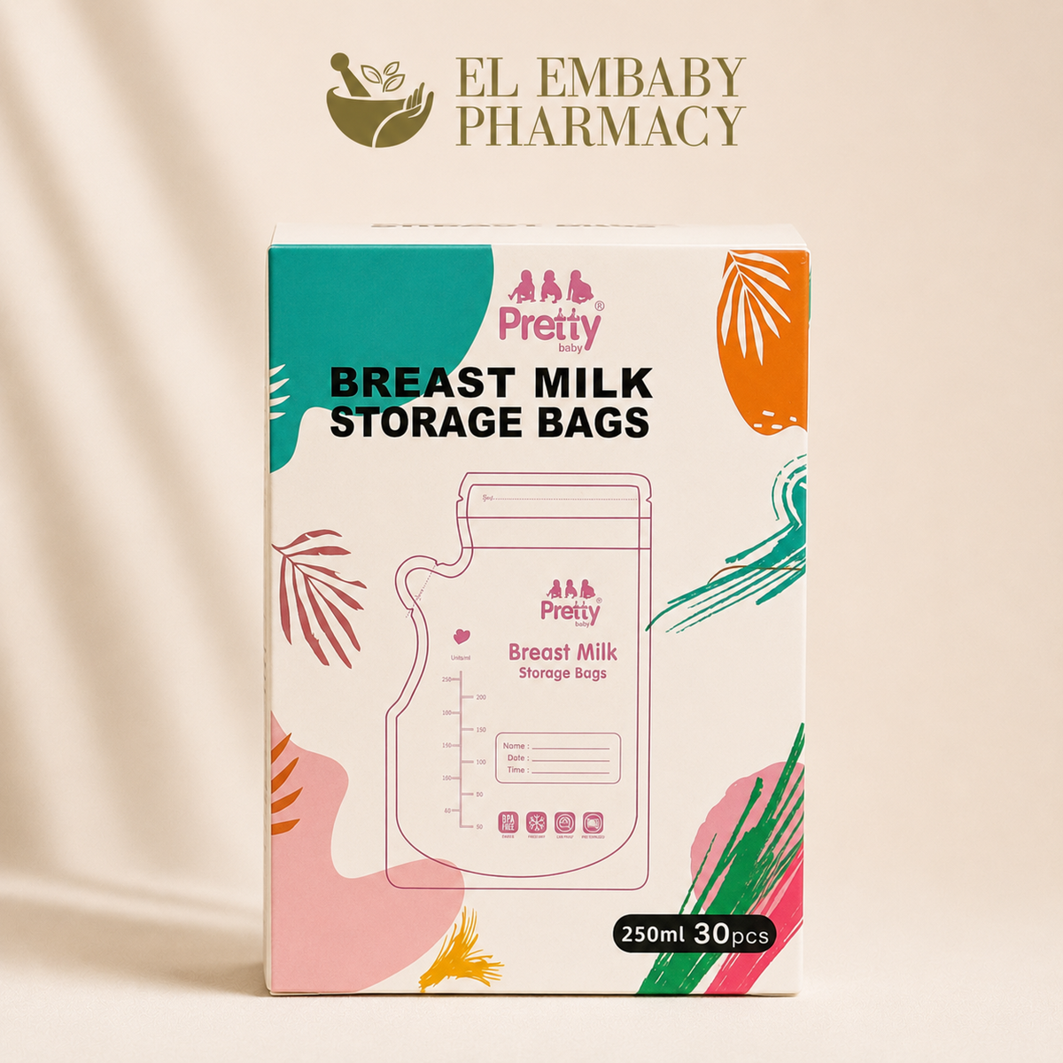 Pretty Baby Breast Milk Storage Bags 250ml 30pcs