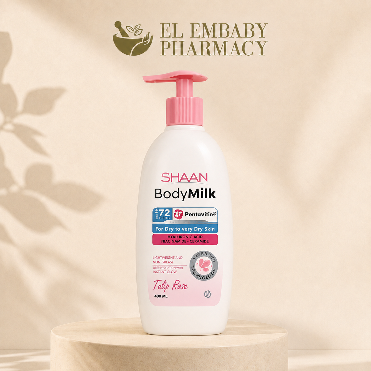 SHAAN Body Milk 400ml Tulip Rose