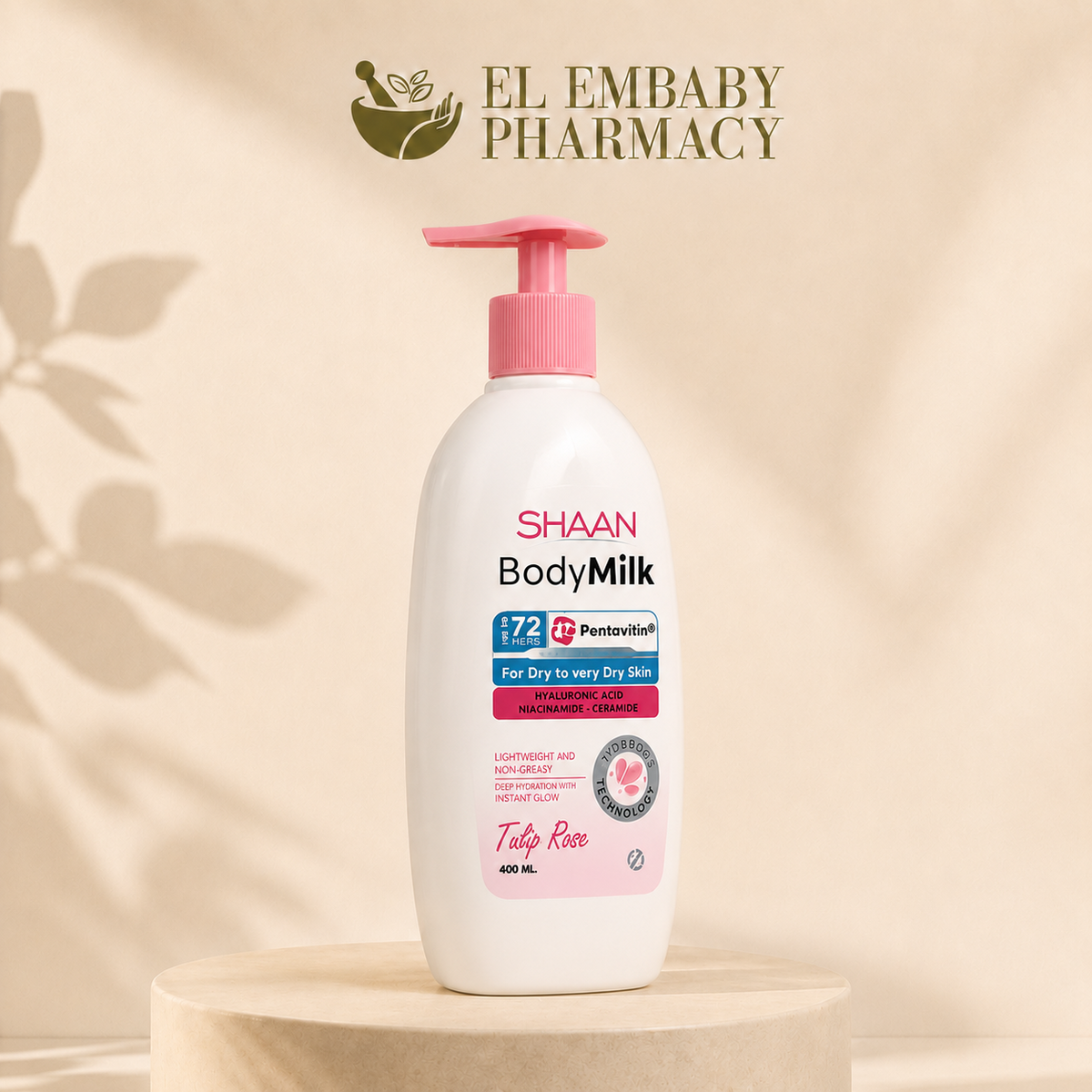 SHAAN Body Milk 400ml Tulip Rose