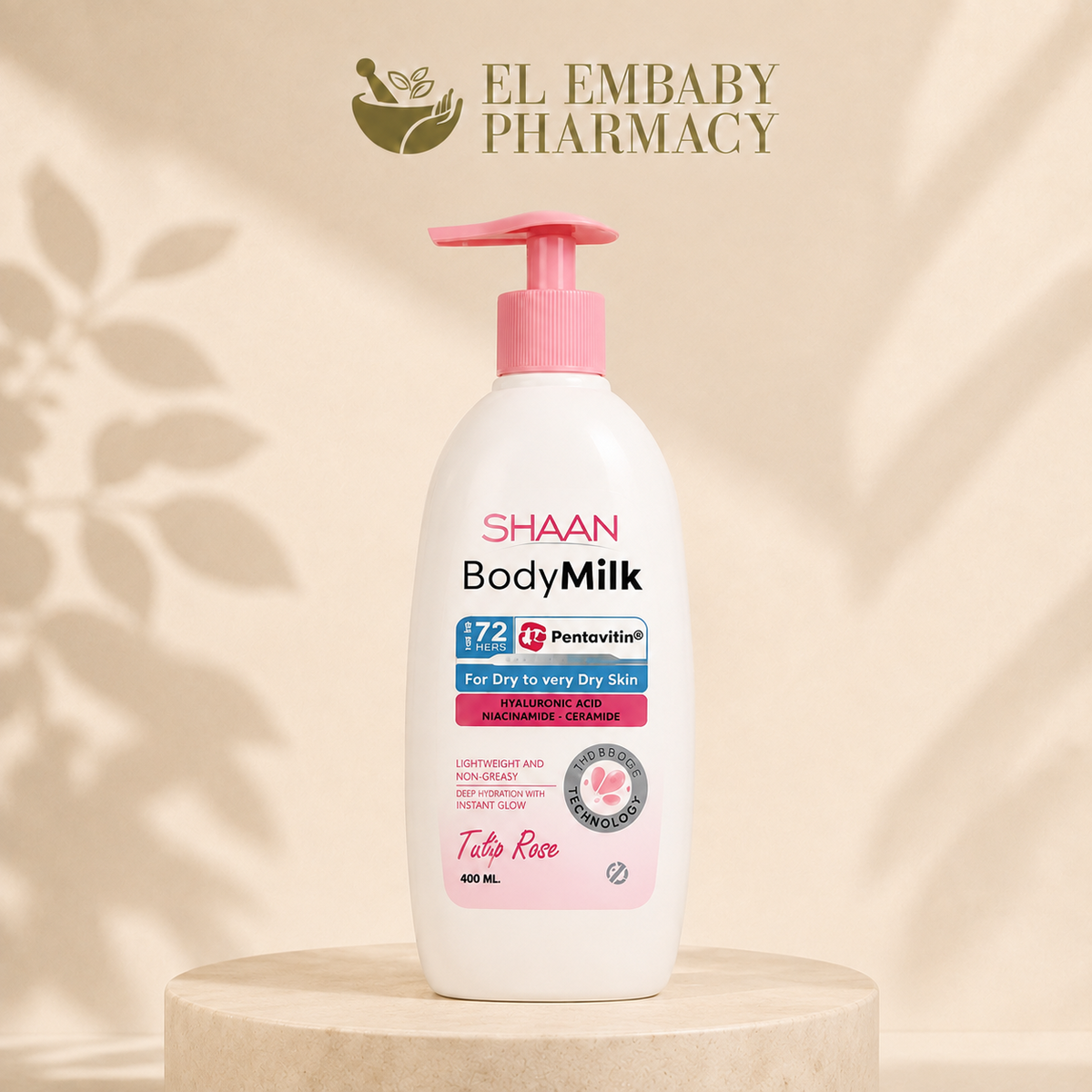 SHAAN Body Milk 400ml Tulip Rose