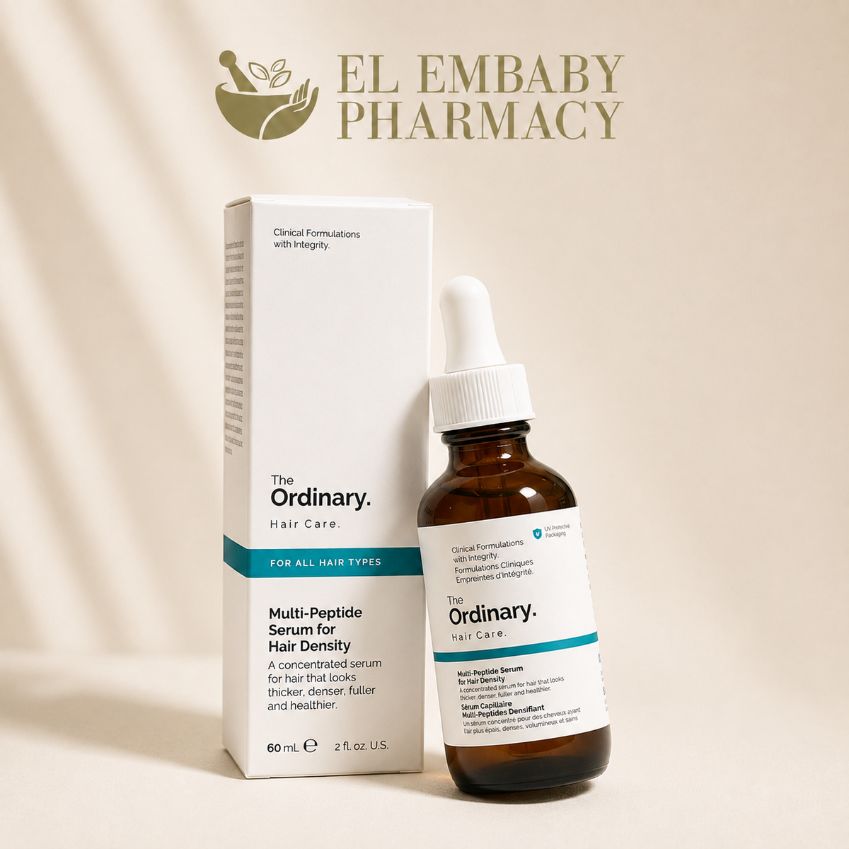 The Ordinary Multi-Peptide Serum for Hair Density 60ml - angled product view