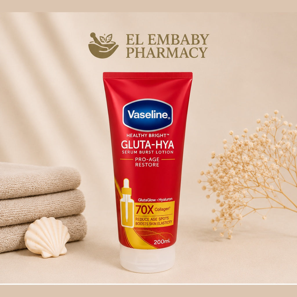Vaseline Healthy Bright Gluta-Hya Serum Burst Lotion Pro-Age Restore 200ml - ELEMBABY Pharmacy