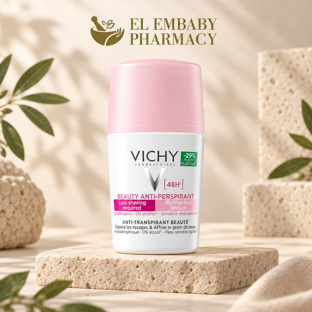 Vichy 48H Beauty Anti-Perspirant Pink Cap 50ml at EL EMBABY PHARMACY