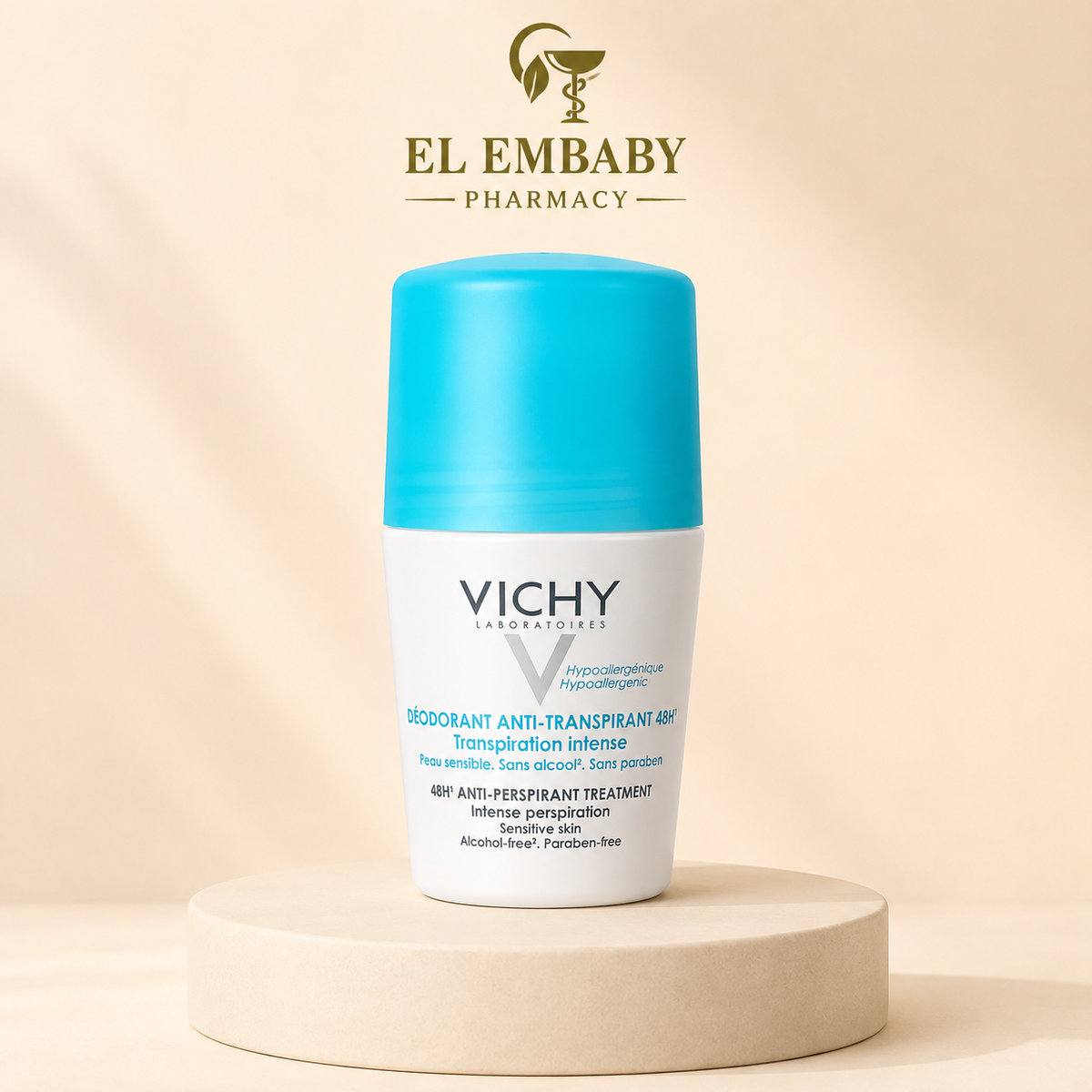 Vichy 48H Intensive Anti-Perspirant Blue Cap 50ml - EL EMBABY PHARMACY