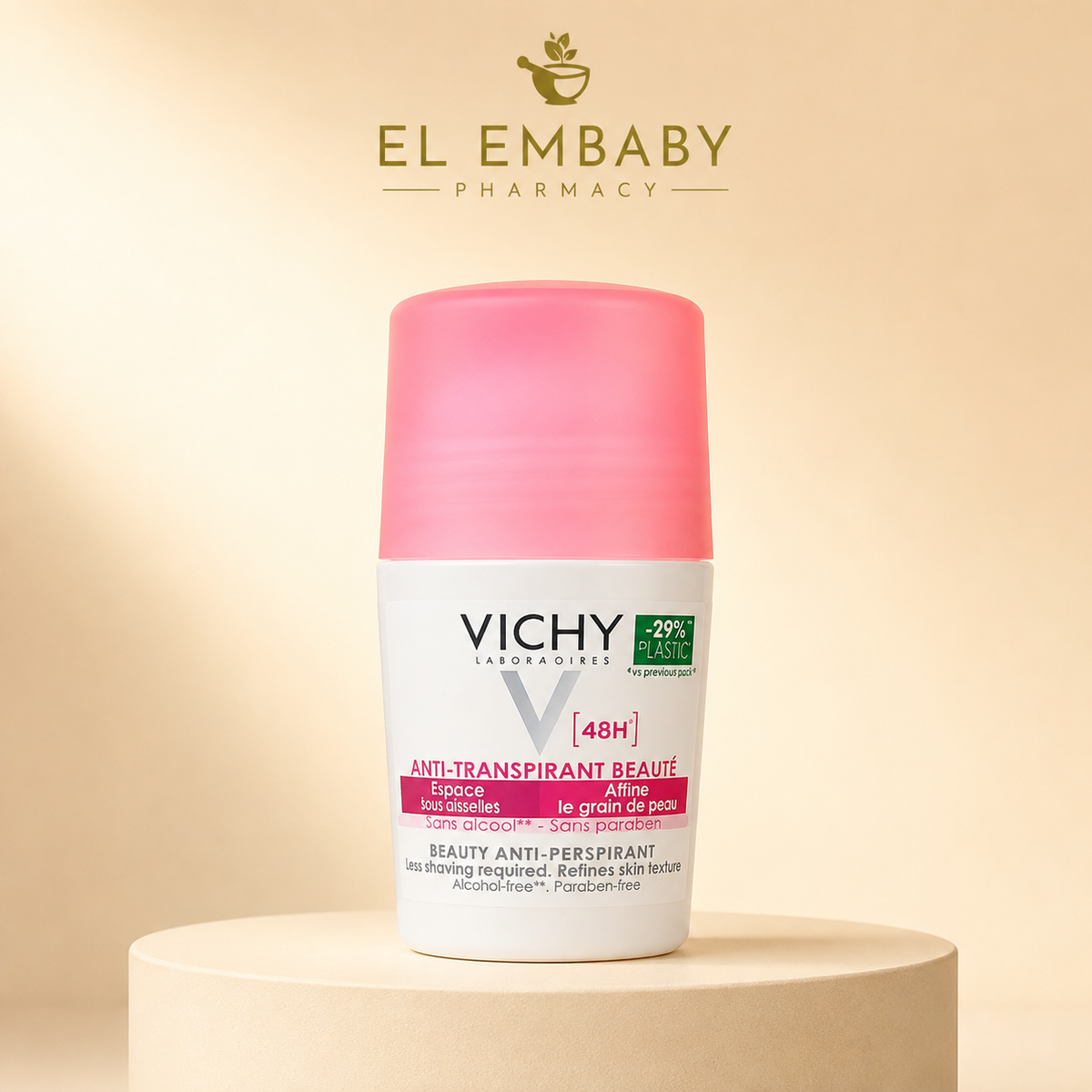 Vichy 48H Beauty Anti-Perspirant Pink Cap 50ml - EL EMBABY PHARMACY