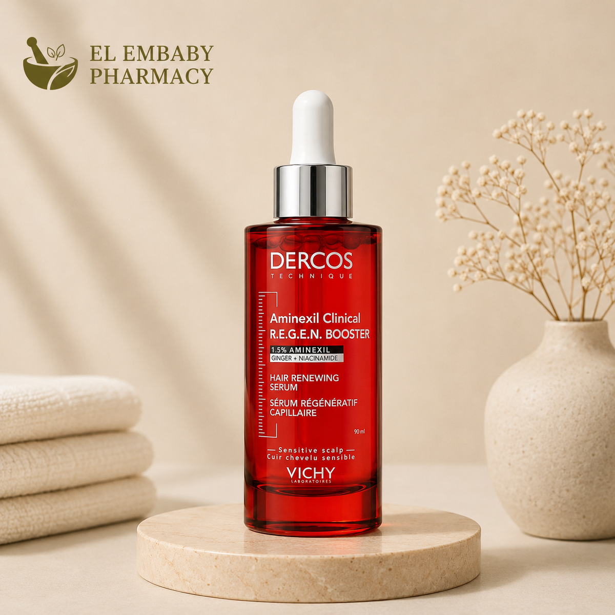 Vichy Dercos Aminexil Clinical R.E.G.E.N. Booster Hair Renewing Serum 90ml - alternate view - ELEMBABY Pharmacy