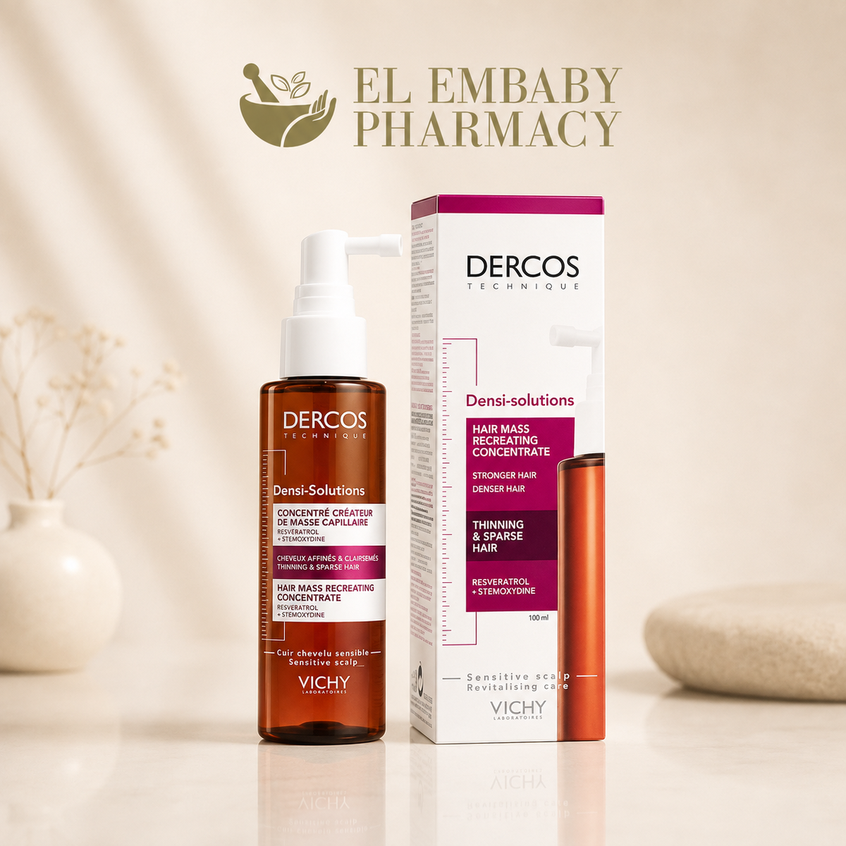 Vichy Dercos Densi-Solutions Hair Mass Recreating Concentrate 100ml - EL EMBABY PHARMACY