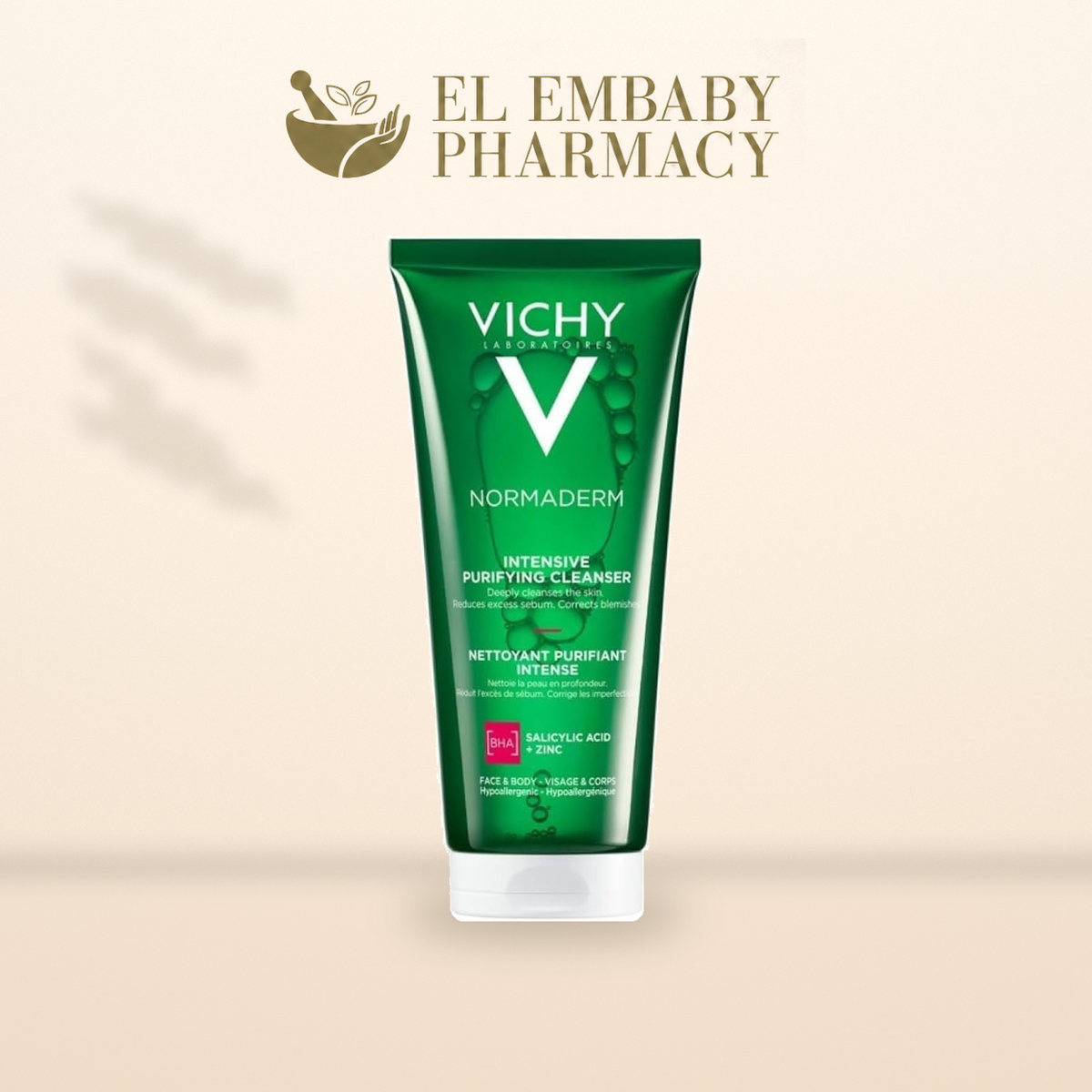 Vichy Normaderm Intensive Purifying Cleanser 200ml - EL EMBABY PHARMACY