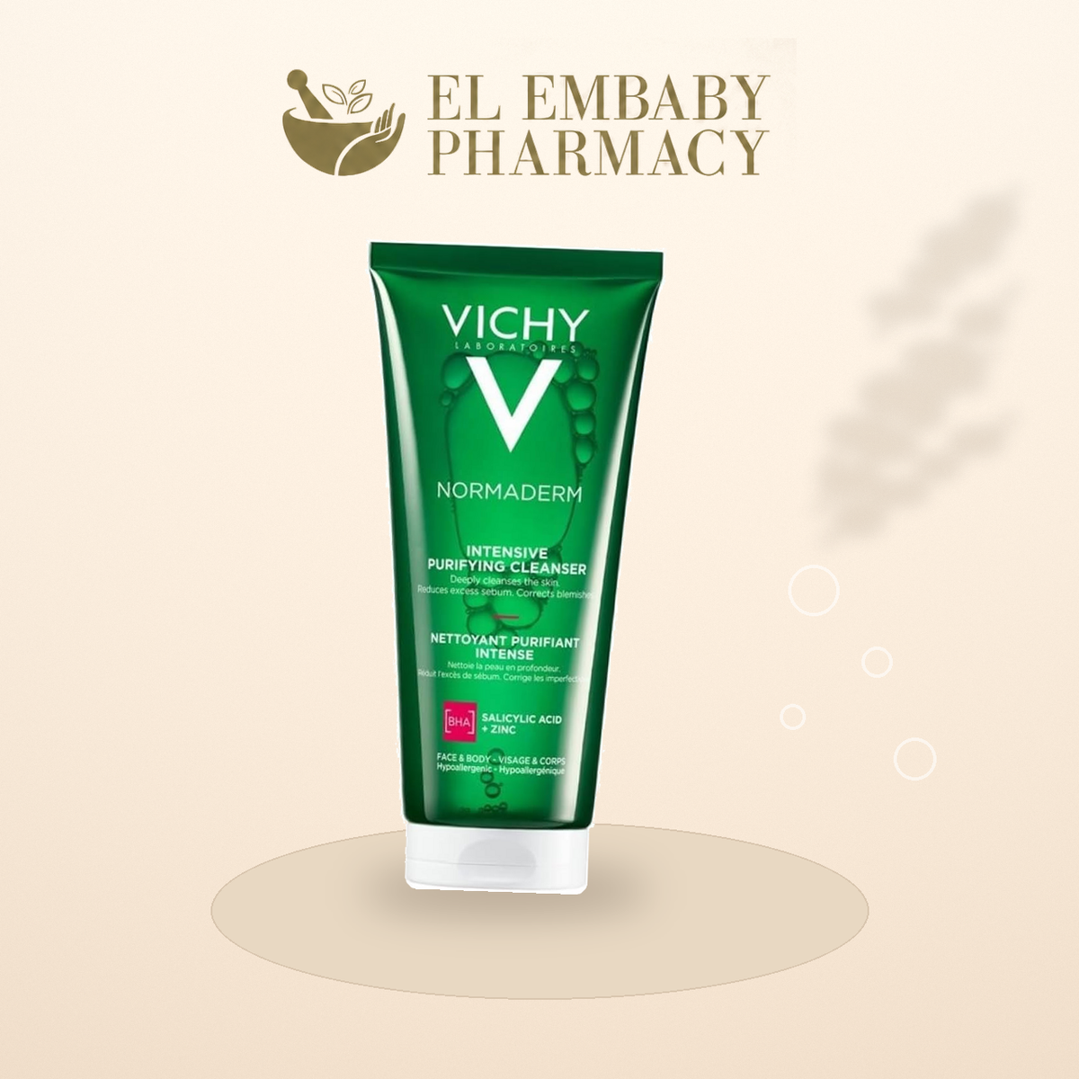 Vichy Normaderm Intensive Purifying Cleanser 200ml - EL EMBABY PHARMACY