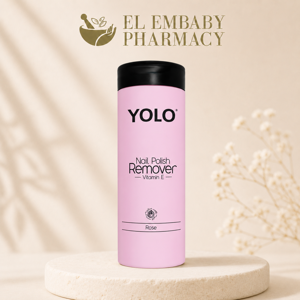 YOLO Nail Polish Remover Vitamin E Rose - ELEMBABY Pharmacy