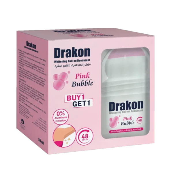 Drakon Whitening Roll-on Deodorant Pink Bubble 1+1