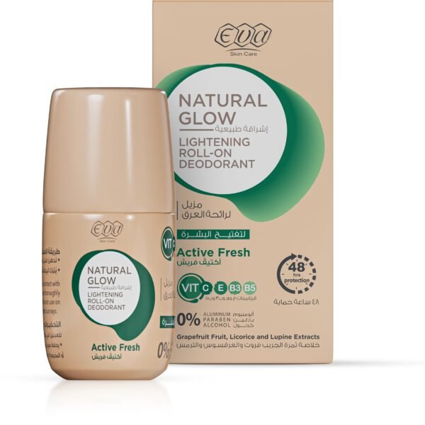 Eva Natural Glow Lightening Roll-On Deodorant - Active Fresh 60 gm