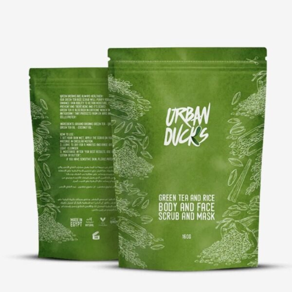Urban Ducks Green Tea Rice Body And Face Scrub And Mask 160 gm
