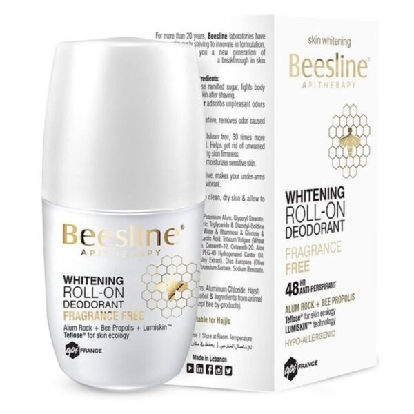 Beesline 48H Antiperspirant & Whitening Roll-On Deodorant - fragrance free