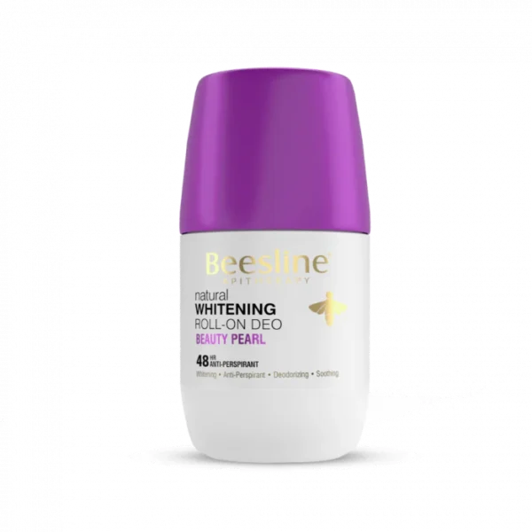 Beesline 48H Whitening & Antiperspirant Roll-On Deodorant Beauty Pearl Scent for Sensitive Skin - parabens free, alcohol free, hydroquinone free
