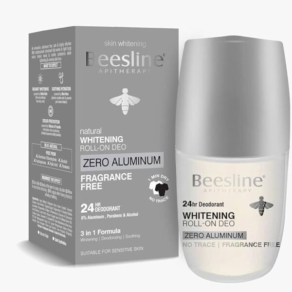 Beesline Apitherapy 3in1 Whitening & Soothing Antiperspirant Roll-On Deodorant for Women - fragrance free, aluminum free, alcohol free