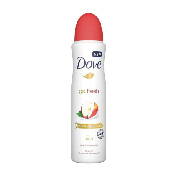 Dove Go Fresh 48H Antiperspirant Deodorant Spray Apple & White Tea Scent with Moisturizing Cream - alcohol free