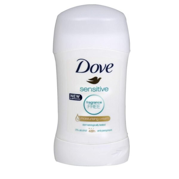 Dove Sensitive Antiperspirant 48H Deodorant Stick - fragrance free, alcohol free