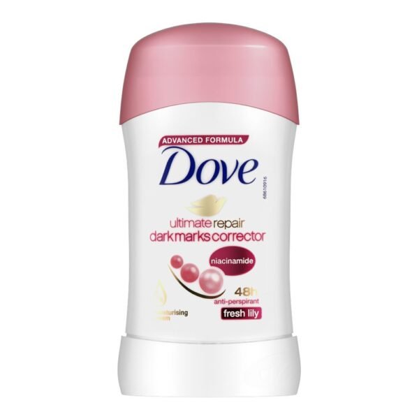 Dove Ultimate Repair 48H Antiperspirant & Dark Marks Corrector Deodorant Stick Fresh Lily Scent with Niacinamide 40 ML