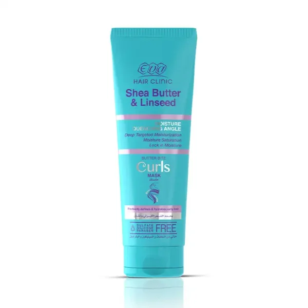 Eva Curls Moisture Hair Mask with Shea Butter & Linseed - sulfate free, silicon free, parabens free 200 gm