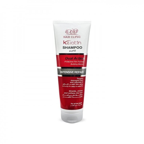 Eva Hair Clinic Keratin Intensive Repair Dual Action Shampoo for All Hair Types 230 ML